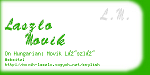 laszlo movik business card